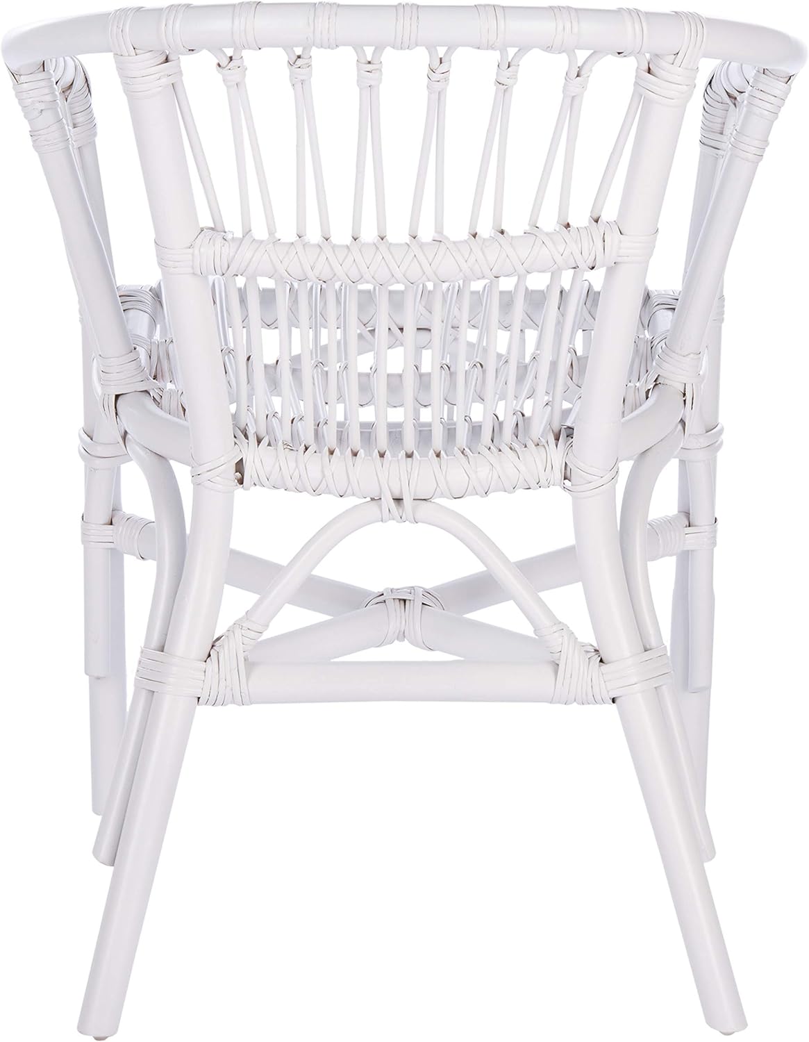 Safavieh Home Adriana Coastal White Rattan (juego de 2) Silla decorativa, 0