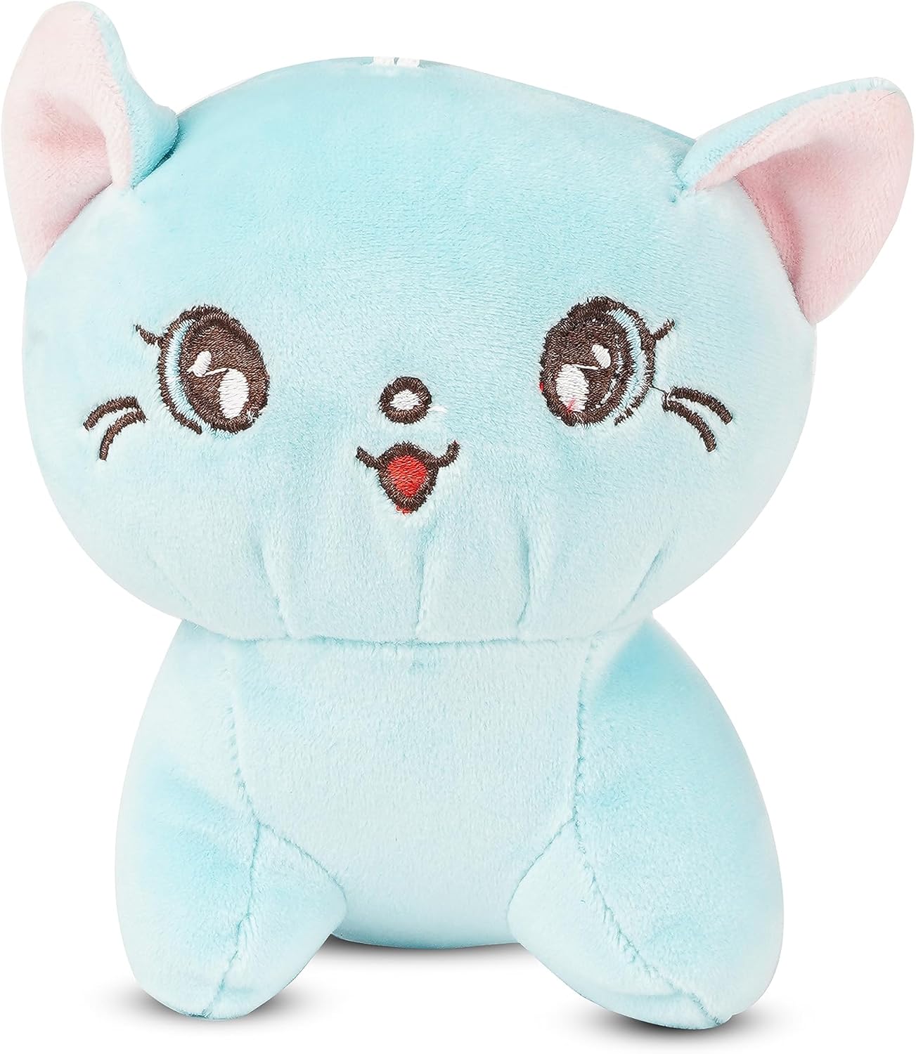PLUSHIFY Paquete de 6 juguetes de peluche de gatos, peces, jirafa, conejo, perro, león, adorable colección de animales de peluche para niños y