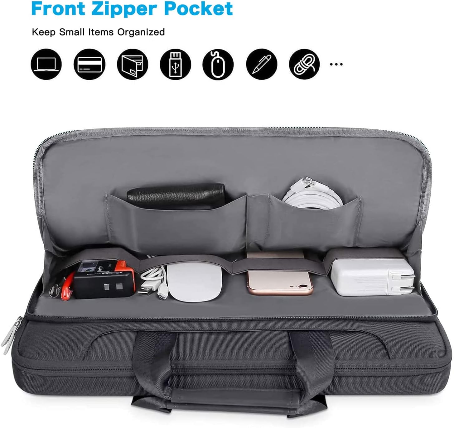 MOSISO – Bolsa de hombro para laptop con protección de 360 compatible con Dell XPSHP PavilionIdeapadAcerAlienwareHP Omen de 17-17.3 pulgadas, funda