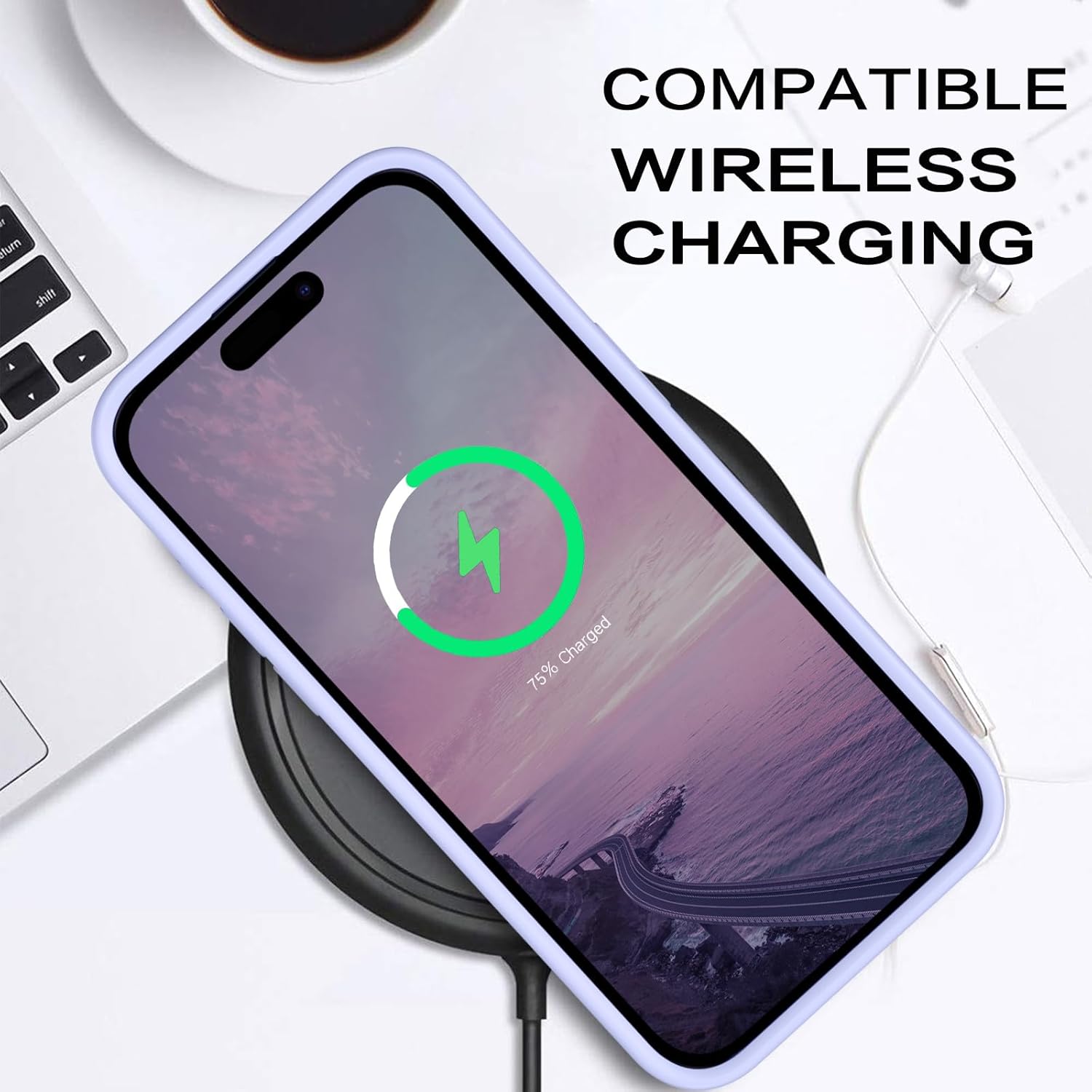 BENTOBEN Funda para iPhone 15 Pro Max, funda de silicona suave, goma de gel, forro de microfibra, parte trasera dura, a prueba de golpes, funda