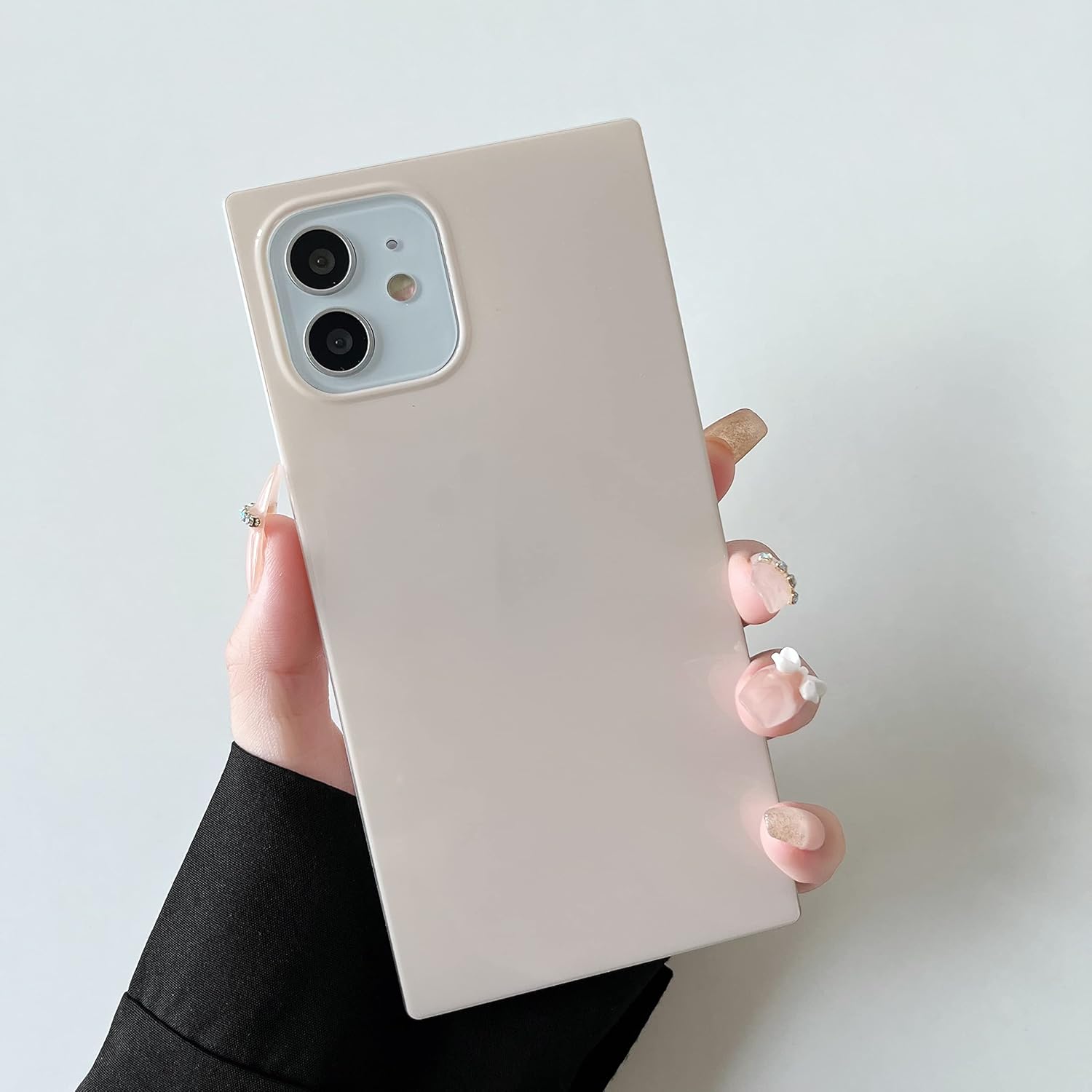 Cocomii Funda cuadrada diseñada para iPhone 14 Pro Max, compatible con MagSafe, delgada, brillante, color sólido, neutros atemporales, fácil de