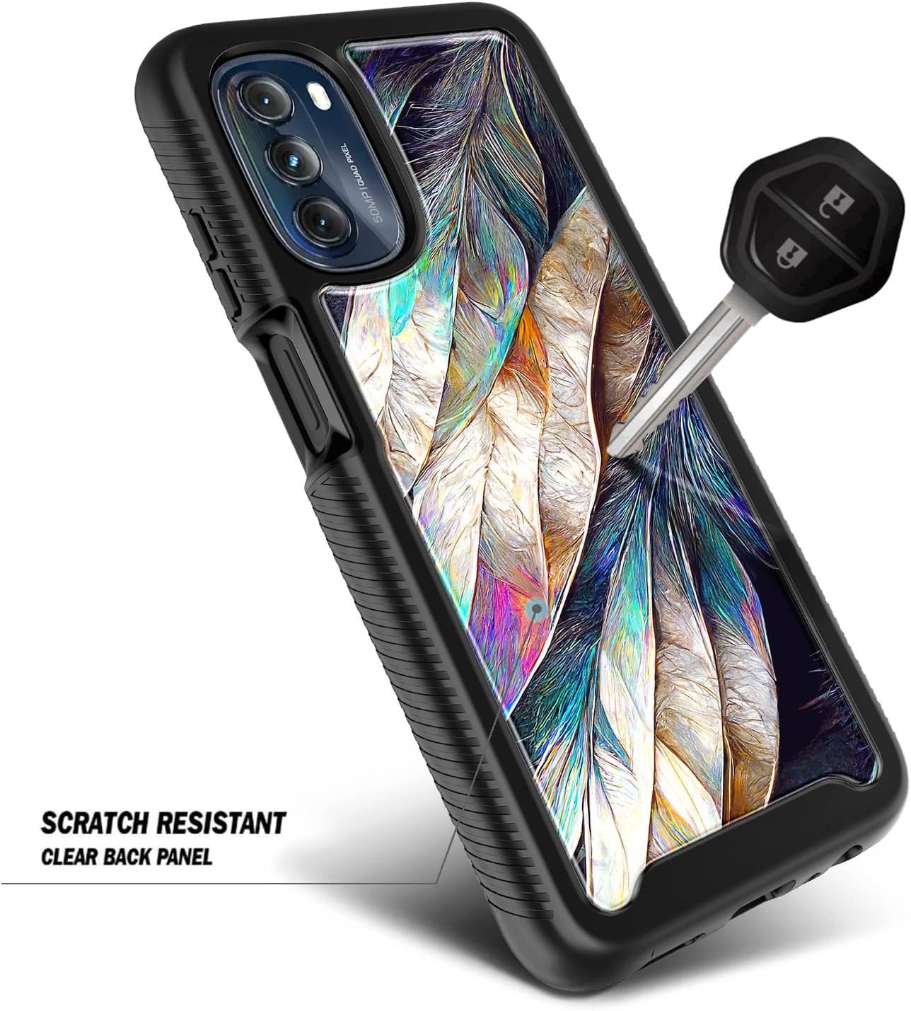 NZND Funda compatible con Motorola Moto G 5G 2022 con protector de pantalla integrado, cubierta protectora de cuerpo completo a prueba de golpes,