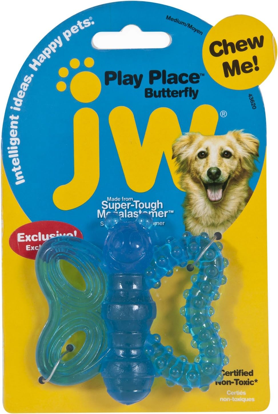 JW Pet Playplace – Mordedera de mariposa, multicolor