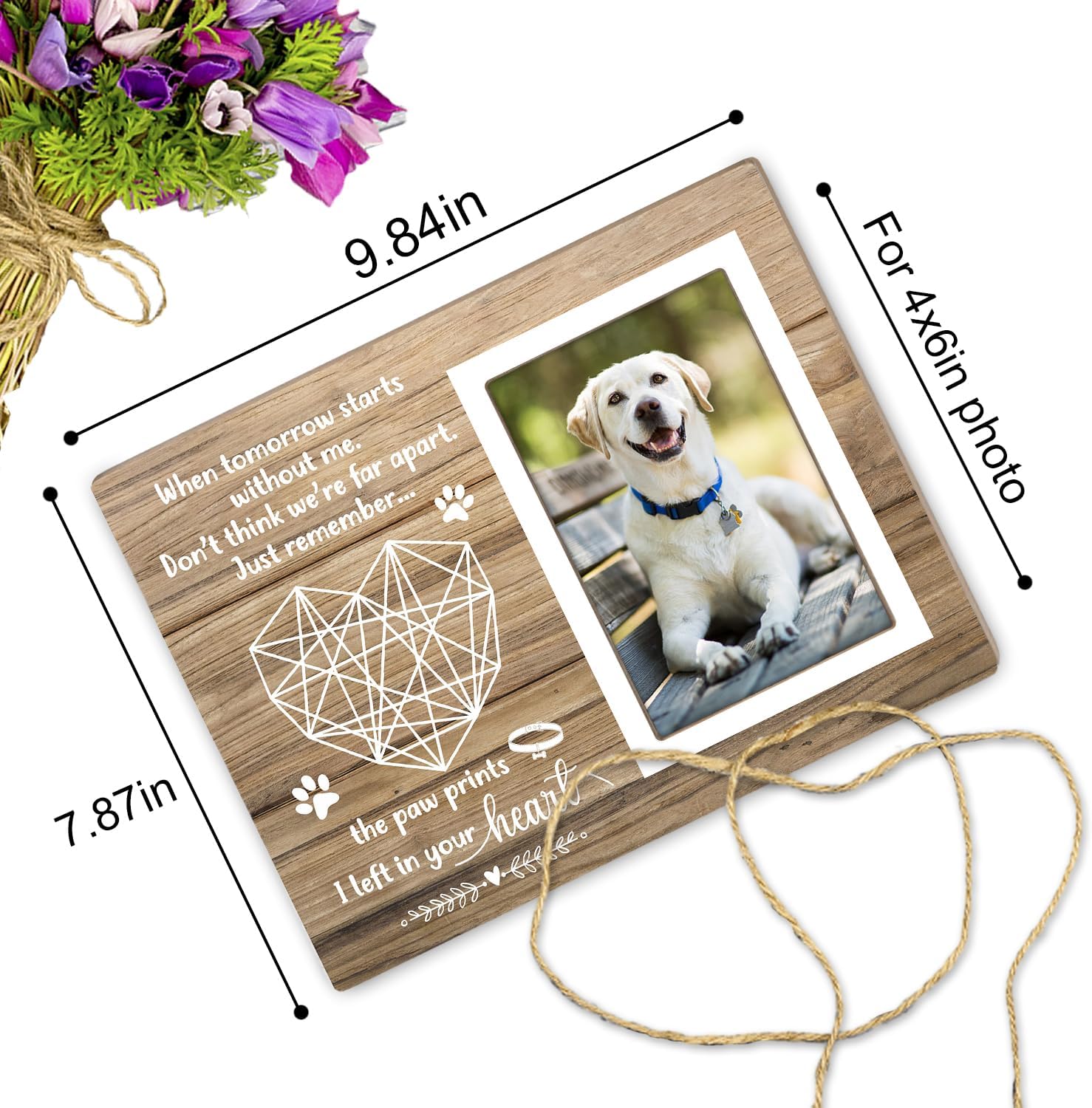 Marco de fotos conmemorativo para mascotas, marco de fotos de perro de mascota, marco de fotos conmemorativo para gatos y mascotas, marco de fotos