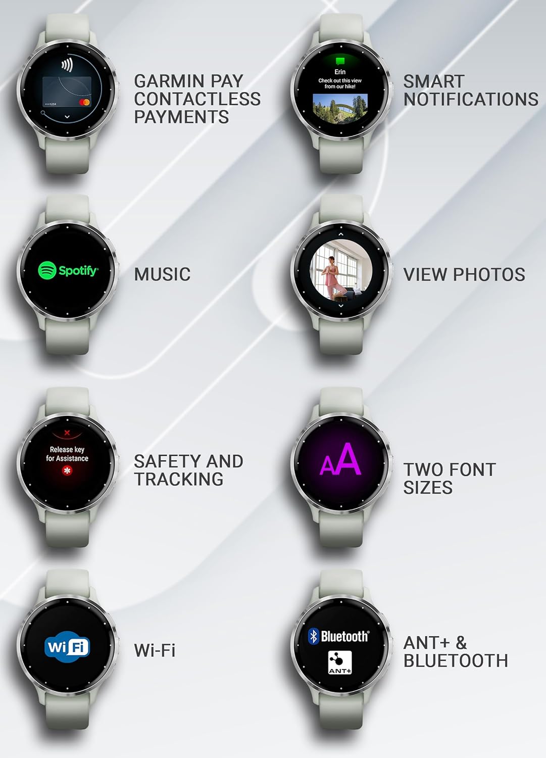 Wearable4U Garmin Venu 3S Reloj inteligente con GPS, pantalla AMOLED de 1.61 pulgadas, características avanzadas de salud y fitness, hasta 10 días