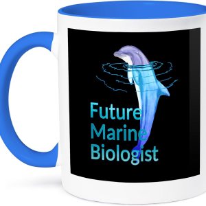 3dRose, 11oz Two-Tone Blue Mug, BlueWhite 3dRose, 11oz Two-Tone Blue Mug, BlueWhite