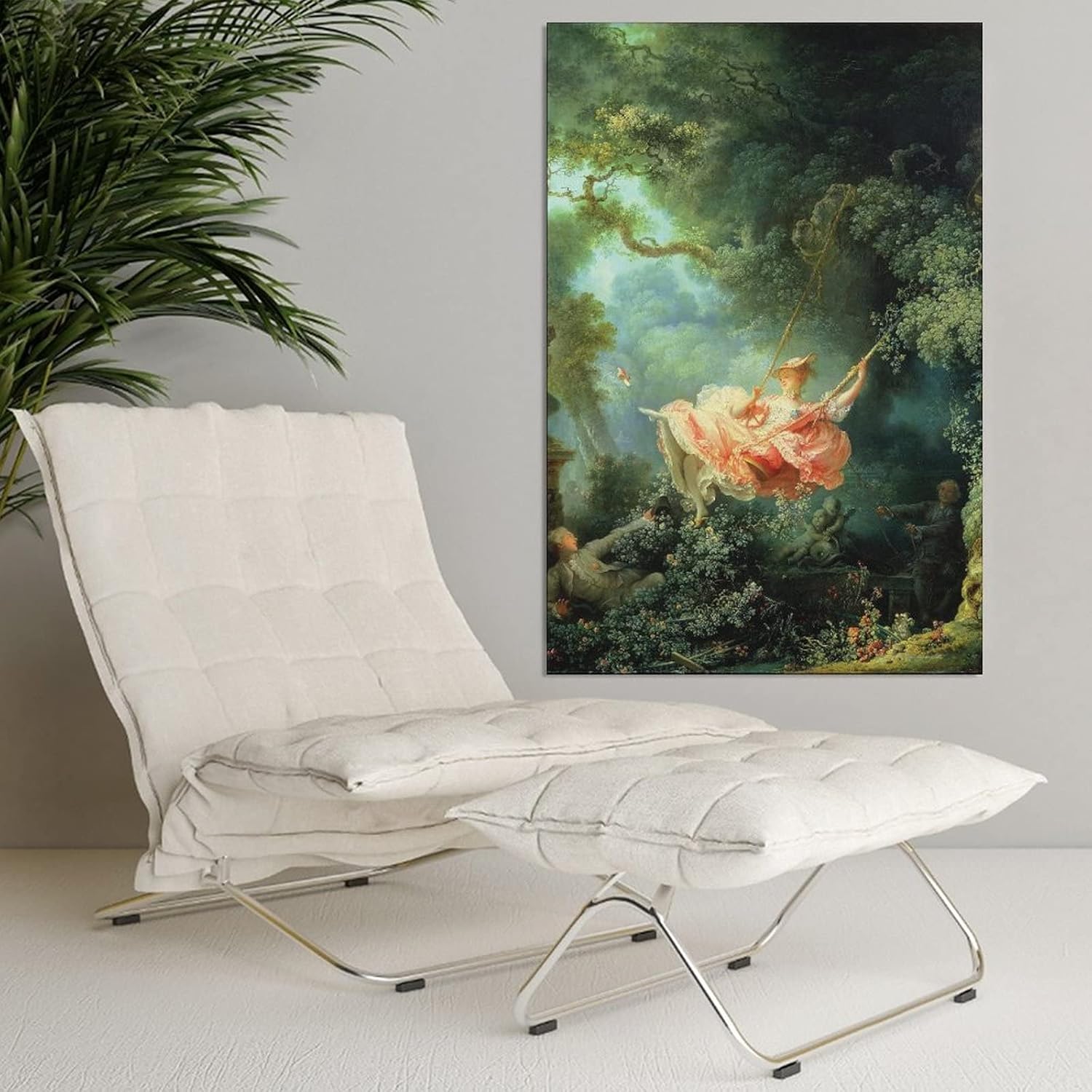 LEES TOSS Jean-Honoré Fragonard The Swing – Póster decorativo para pared de sala de estar, dormitorio, decoración estética, sin marco 12 x 18