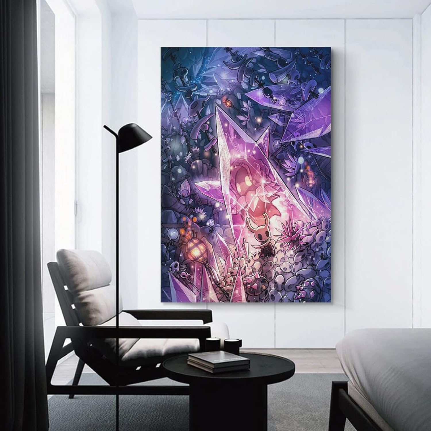 SNKB Hollow Knight – Póster artístico en lienzo y arte para pared, diseño moderno de dormitorio familiar, 12 x 18 pulgadas (11.8 x 17.7 in)