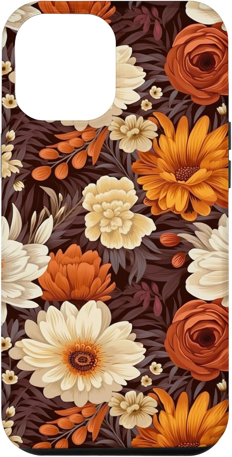 Funda con diseño de flores de otoño para iPhone 13 Pro Max