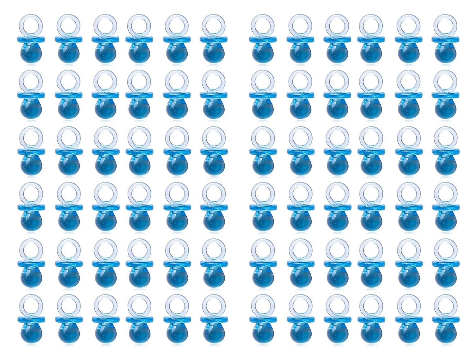 Tayarana 200 Pieces Tiny Acrylic Baby Pacifiers for Baby Shower Party Favors Filler Decorations Ice Cube Game Supplies Table Decor (Blue)