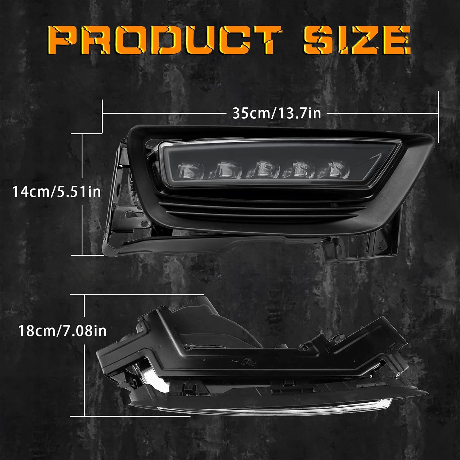 Lámparas LED antiniebla aptas para Honda Accord Sedan 2013, 2014, 2015 (no compatible con híbrido) con interruptor y arnés (lente transparente)