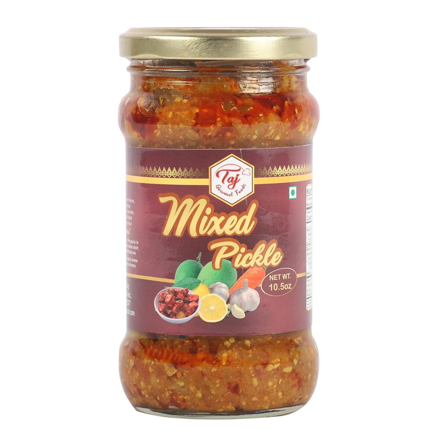 TAJ Pepinillo Mixto  Achar Mixto  Trozos de zanahoria con mango y lima  (10.58 oz)