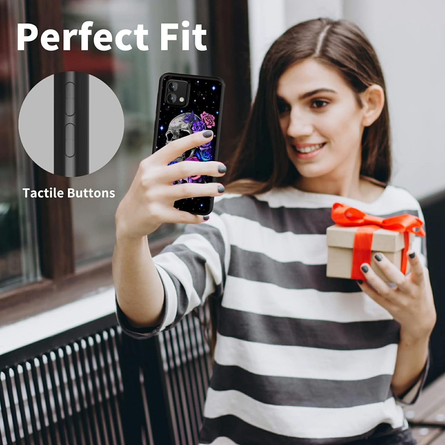 Rossy Funda para Moto G Stylus 5G 2023 no compatible con 5G 2022 con diseño elegante de calavera Galaxy para mujeres y hombres, delgada, suave, de