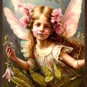 IHMOLN Pintura de diamante 5D de elfo de orquídea rosa para adultos y niños, kit de punto de cruz para principiantes, perforación redonda completa IHMOLN Pintura de diamante 5D de elfo de orquídea rosa para adultos y niños, kit de punto de cruz para principiantes, perforación redonda completa