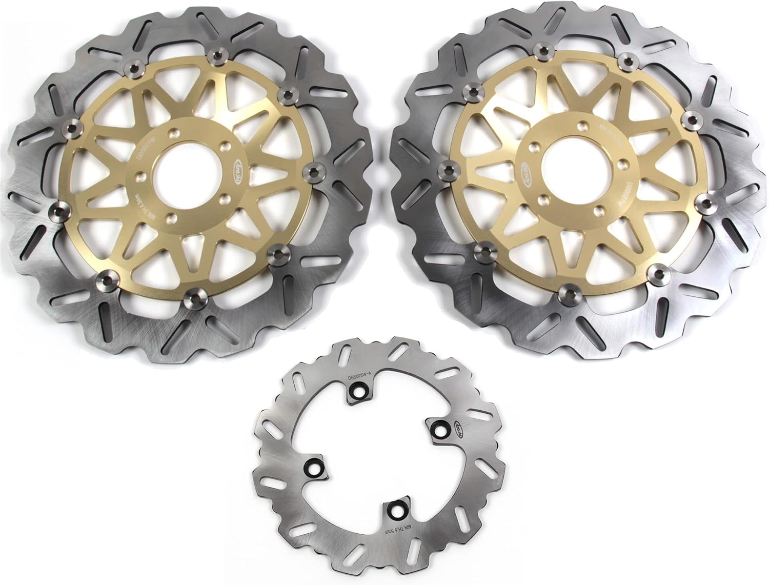 Arashi Rotores de disco de freno delantero trasero para Kawasaki Ninja ZX12R 2000-2003 Accesorios de repuesto de motocicleta ZX-12R ZX 12R 2001 2002