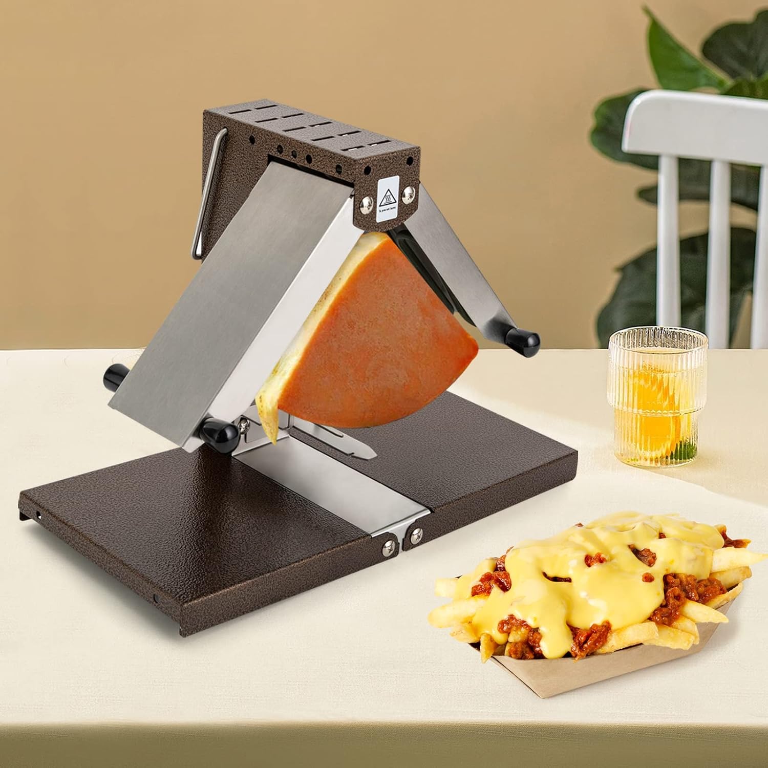 Máquina eléctrica de queso Raclette comercial para queso, 1000 W, calentador de quesos para encimera, 608 , calentador de queso de restaurante de