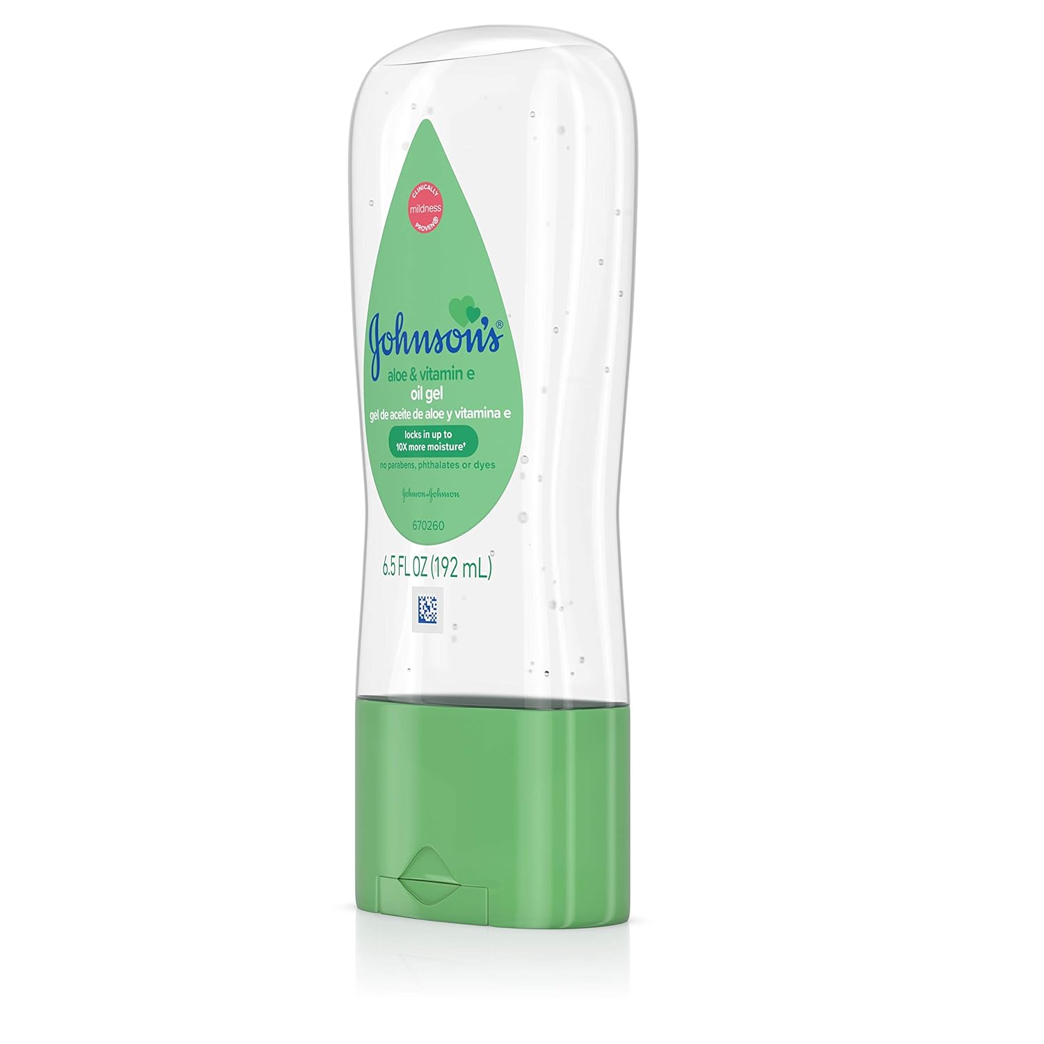 Johnson’s – Gel de aceite para bebés con aloe vera y vitamina E, Hypoaller genic y dermatológicamente probado para el cuidado de la piel del bebé,