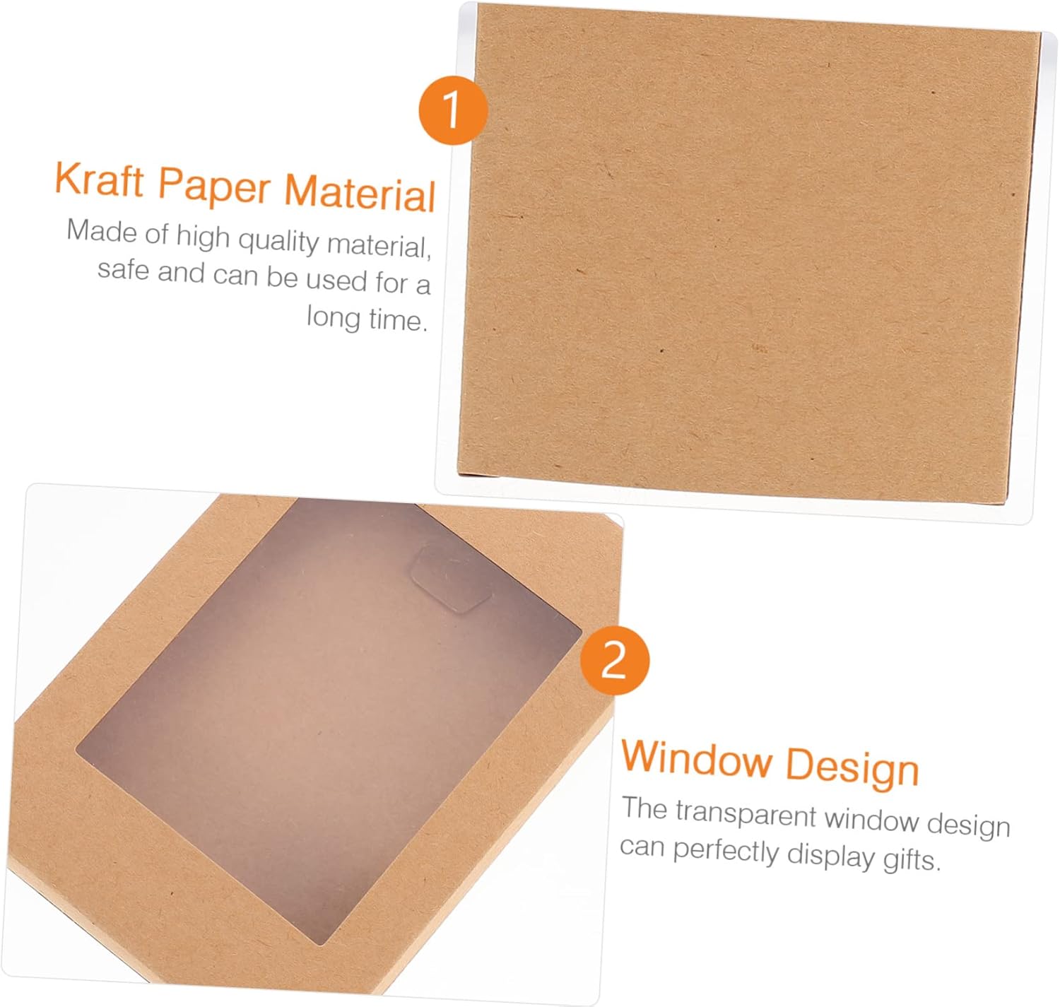 Mobestech Caja de regalo de papel Kraft Cajas de regalo Kraft Cajas de galletas Contenedor de comida para bebés Contenedores de comida de papel