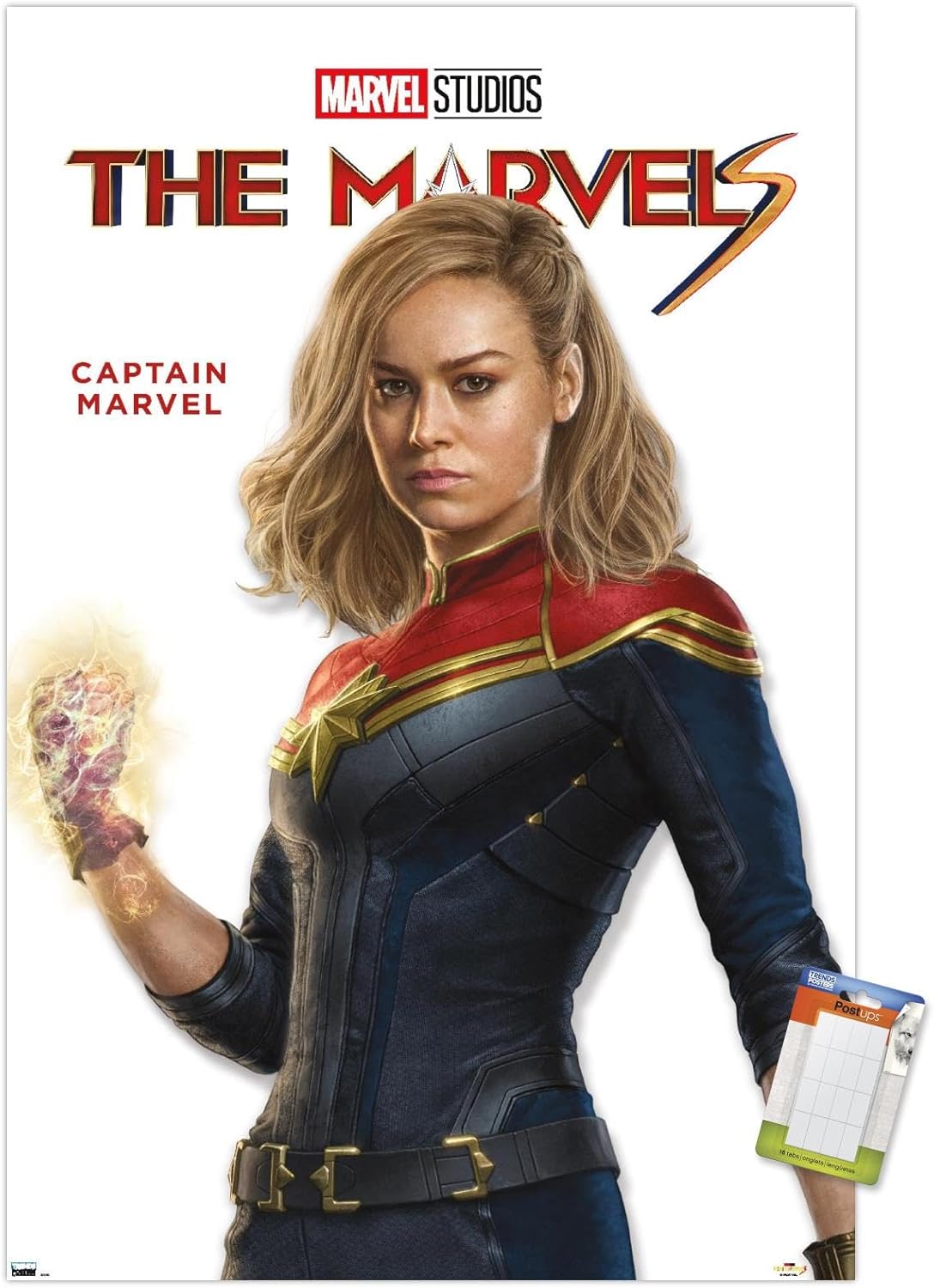 Trends International Marvel The Marvels – Póster de pared de la serie Capitán Marvel Feature Series, 22.37 x 34.00 pulgadas, paquete de póster y