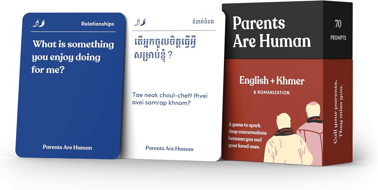 Parents Are Human Tarjetas de conversación bilingües para niños y abuelos  Juego de cartas familiares de mesa para comunicación  Terapia para