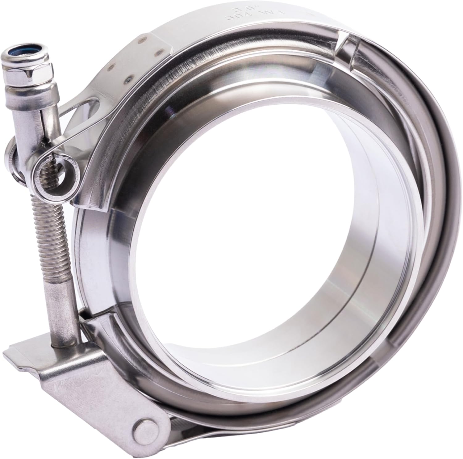 Abrazadera de escape turbo de acero inoxidable 304 de liberación rápida de 2.5 pulgadas con brida hembra macho