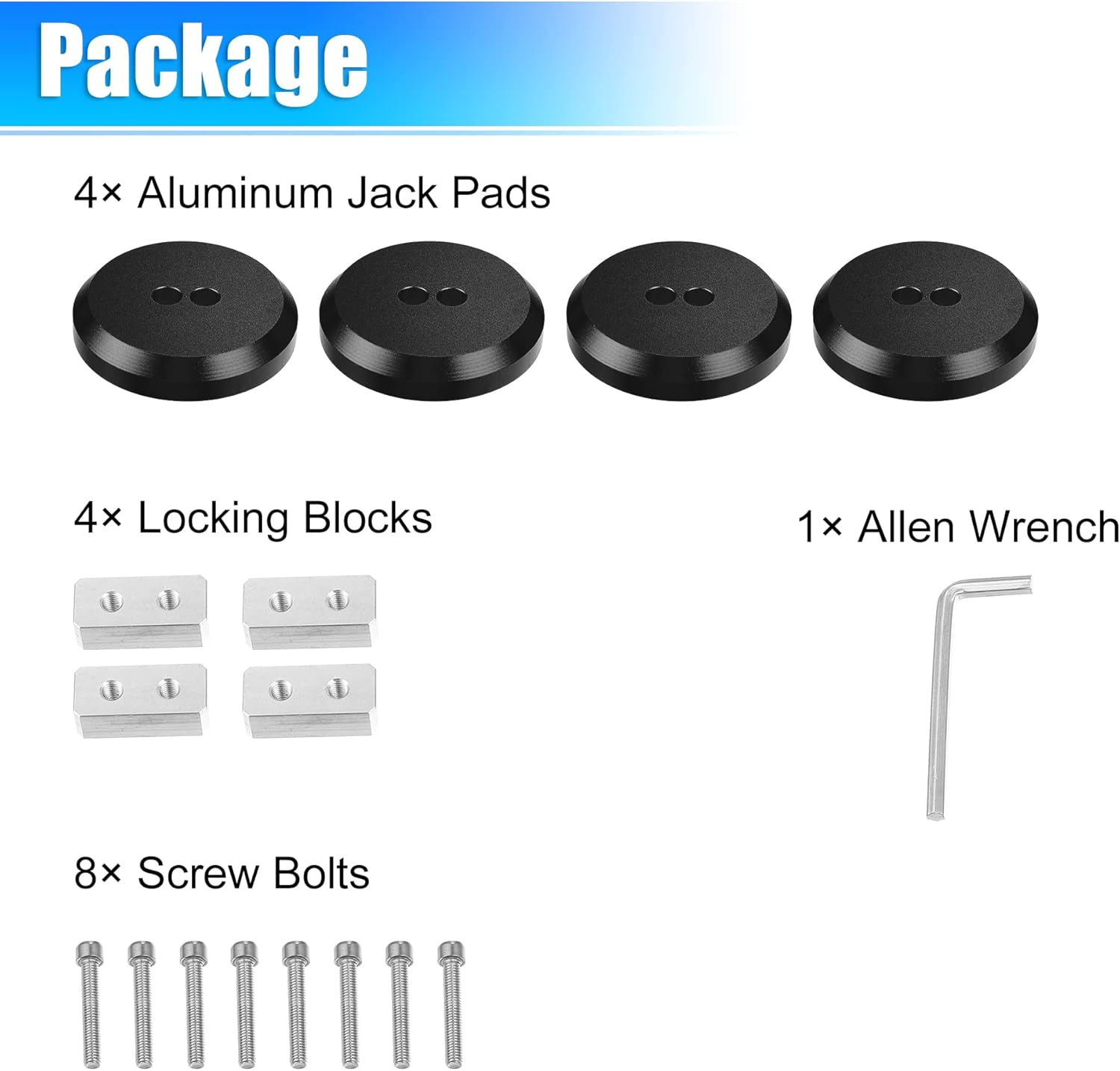 X AUTOHAUX 4 almohadillas de aluminio Jack Pucks para Chevrolet Corvette C5 C6 C7 C8 Z06 ZR1 1997-2021 Jack Lift Pad Jack Lift Pad Adaptador de
