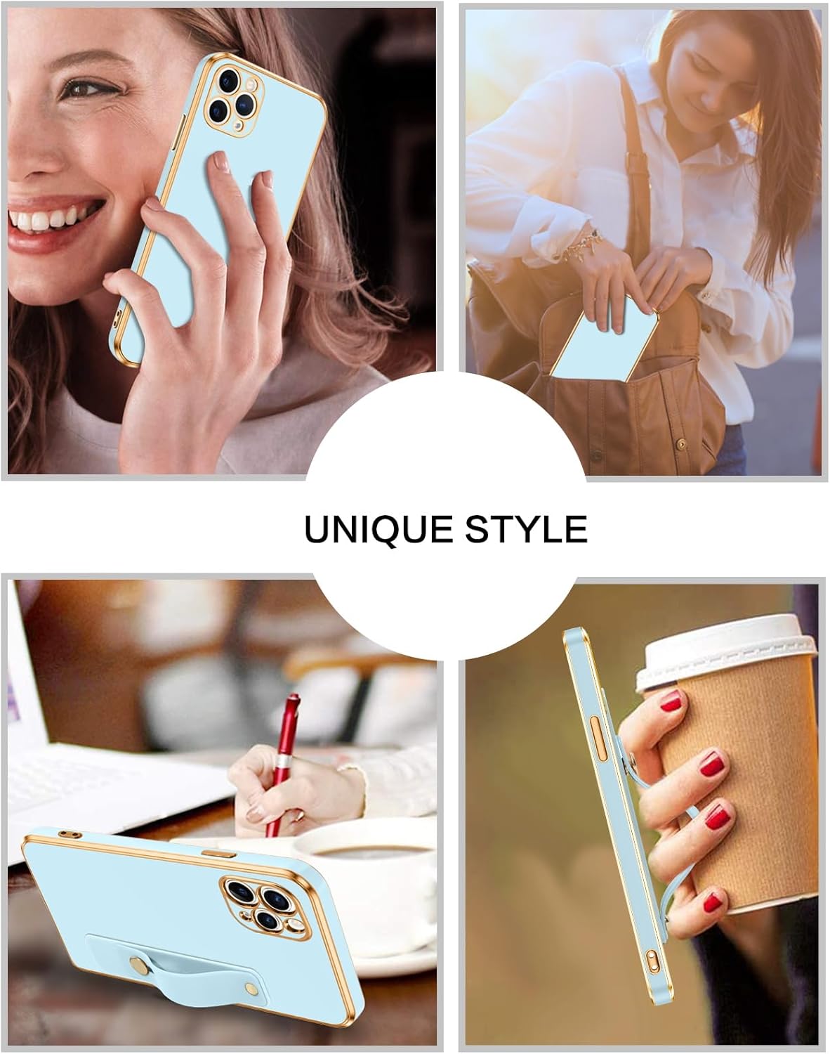 VENINGO Funda para iPhone 11 Pro Max, funda protectora para iPhone 11 Pro Max, ajuste delgado, suave con pulsera ajustable, resistente a los