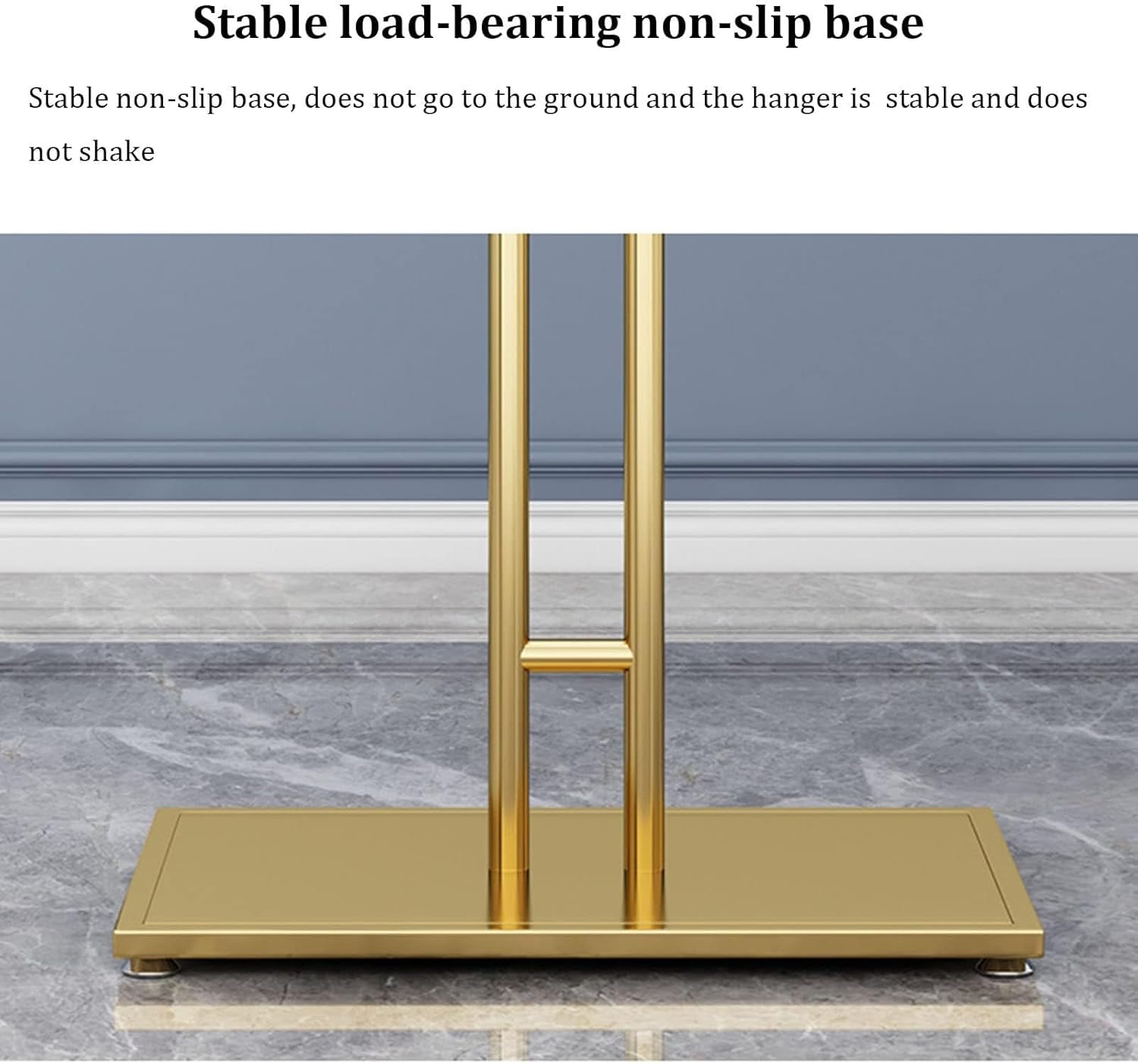 Perchero moderno de metal resistente dorado, colgador de ropa independiente para armario de dormitorio o soporte de exhibición de venta minorista,