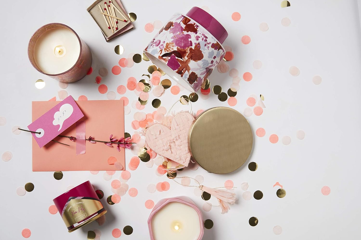 ILLUME Thai Lily – Vela de soja Demi Vanity Tin, rosa, 3 onzas