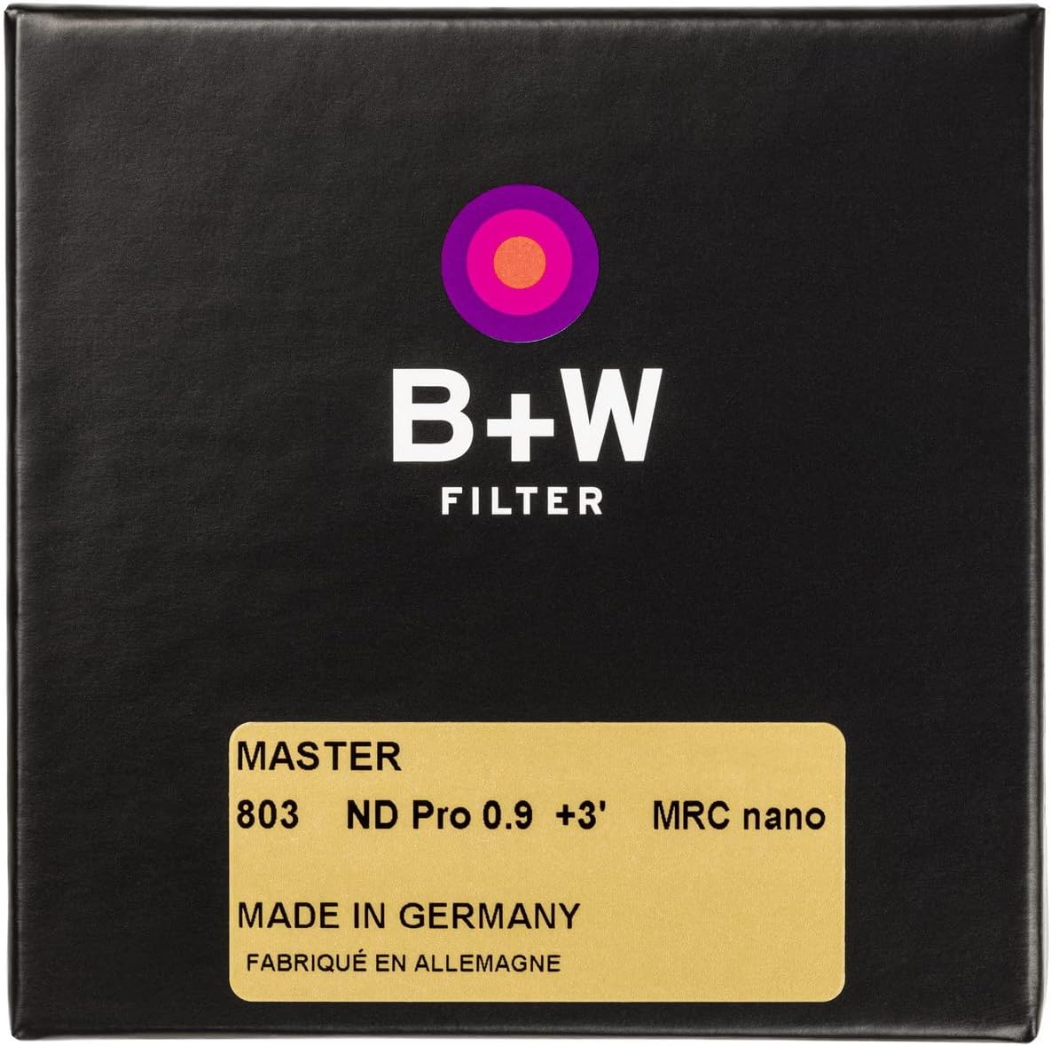 B+W Filtro de vidrio MRC Nano 803M de densidad neutra maestro de 2.047 in 0,9 (3 paradas)