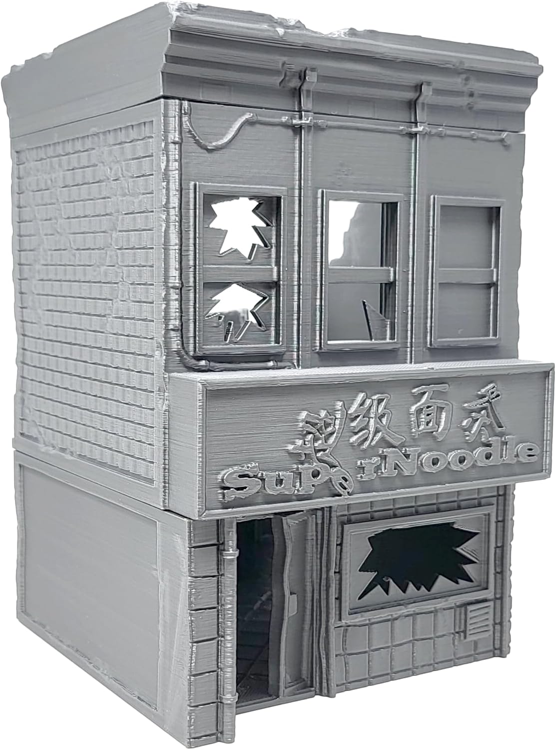 Tabletop Terrain Tienda de fideos arruinados por Corvus Terrain Compatible con MCP 1.260 in
