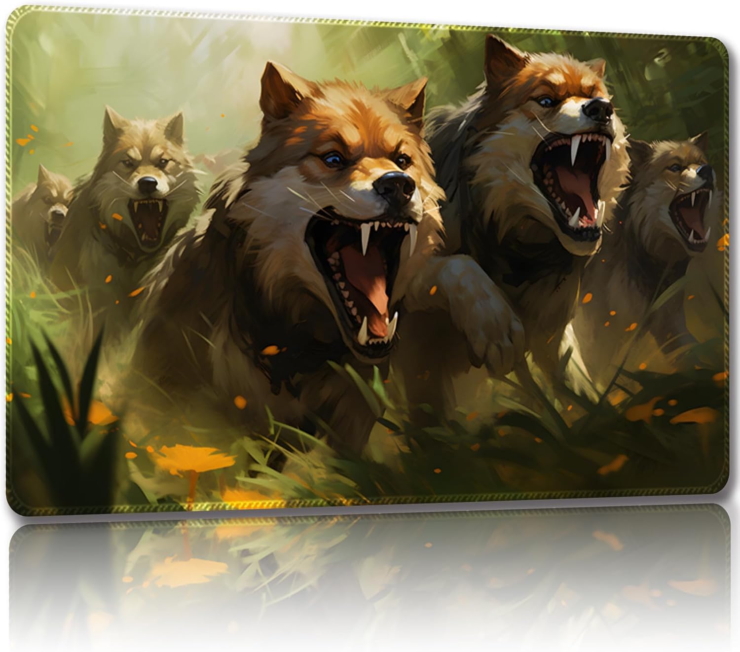 Tapete de juego para MTG, con bolsas de almacenamiento gratis, tapete de juego de 24 x 14 pulgadas, TCG y tapete de juego de mesa para tarjetas,