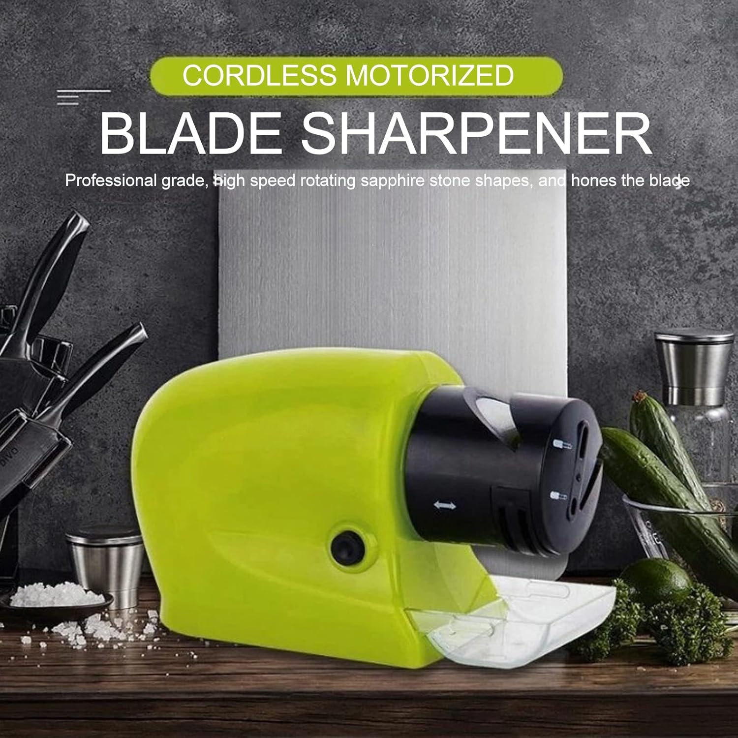 Pwshymi Afiladores de cuchillos eléctricos, para cuchillos de cocina, afilador automático de cuchillos de cocina, kit de electrodomésticos de cocina