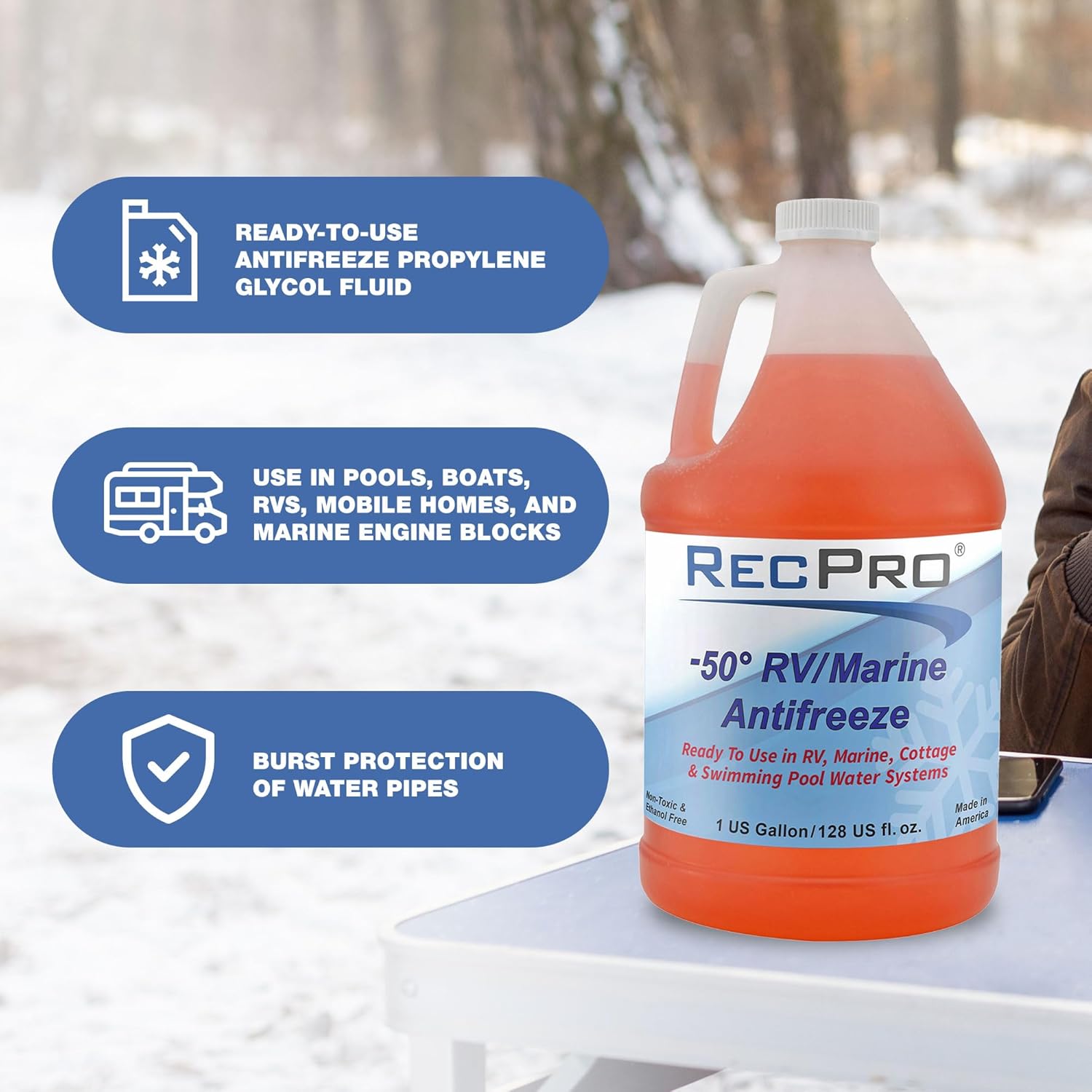 RecPro Anticongelante RV -50F de protección no tóxico (paquete de 2)
