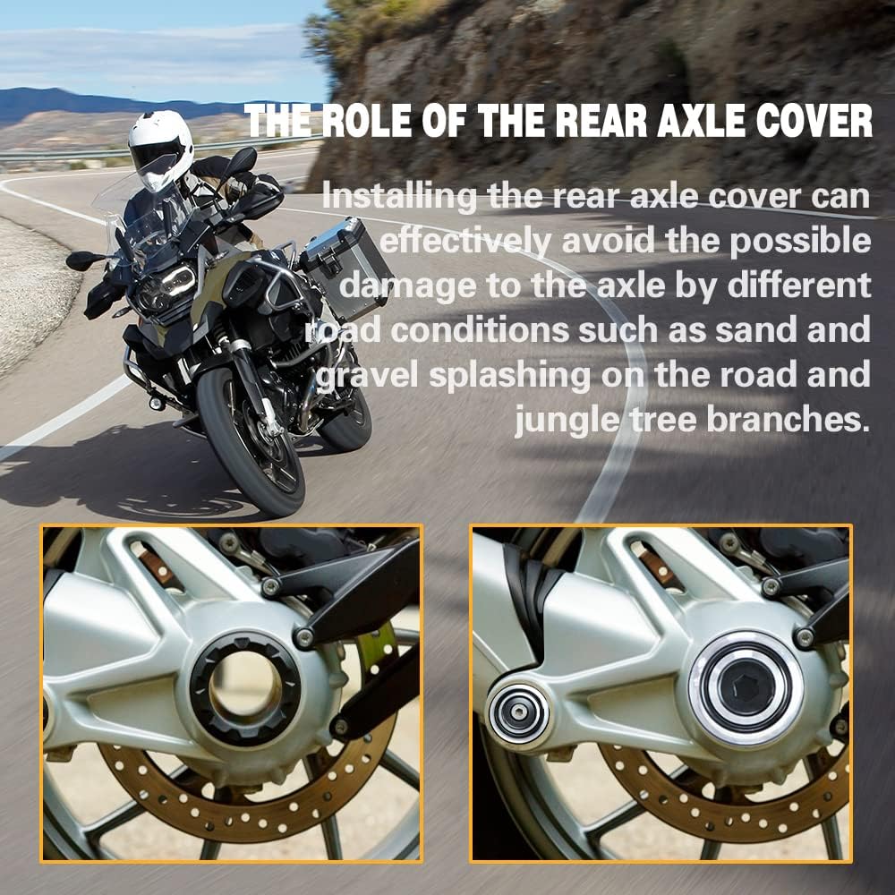 Para BMW R1200GS R1250GS LC ADV R NINET 2013-2023 R 1200 STRTRS Tapa de eje trasero Cubierta de eje trasero Tapa de cubo de eje deslizante (BK un