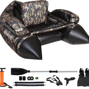 Inflatable Fishing Float Tube,Adult Manual Foldable Float Tube with Paddle, Manual Air Pump, Portable Backpack, Max Weight 300 lbs, forFishing Lake Inflatable Fishing Float Tube,Adult Manual Foldable Float Tube with Paddle, Manual Air Pump, Portable Backpack, Max Weight 300 lbs, forFishing Lake