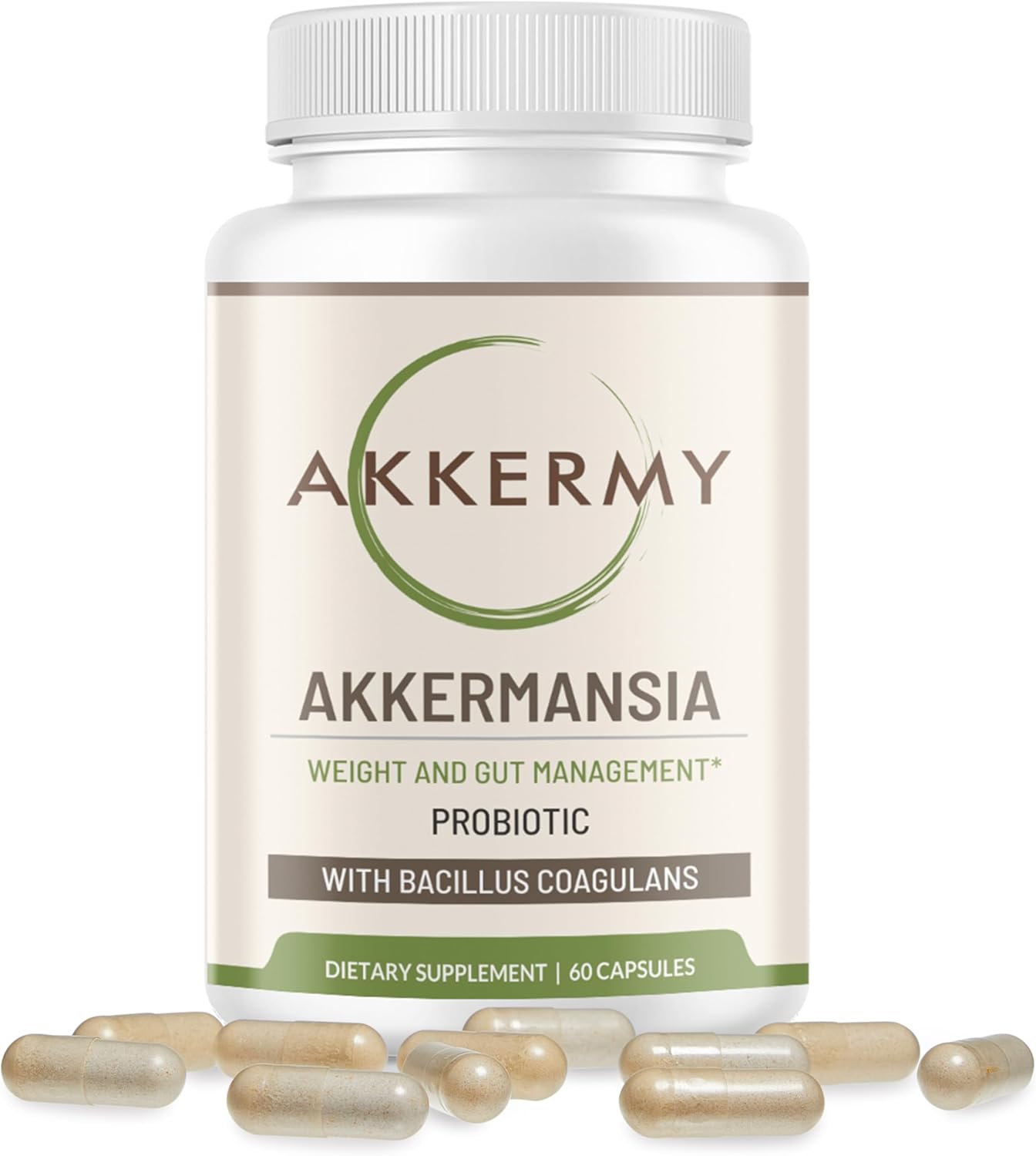 Akkermansia Probiótico (60 cápsulassuministro de 2 meses)  Aumenta la producción de GLP-1  Apto para SIBO, vegano, sin gluten  Incluye Bacillus