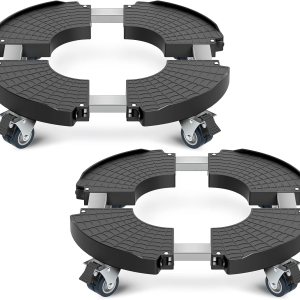 Organizador para plantas con ruedas, paquete de 2 soportes ajustables de 15 a 21 pulgadas con ruedas, soporte de planta rodante resistente para Organizador para plantas con ruedas, paquete de 2 soportes ajustables de 15 a 21 pulgadas con ruedas, soporte de planta rodante resistente para