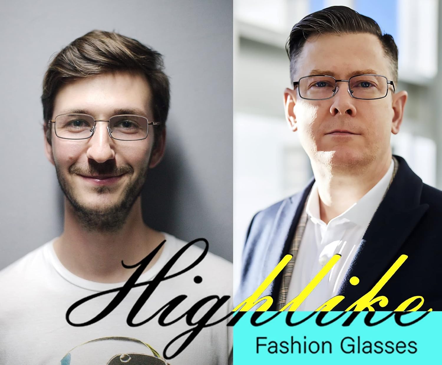 Gafas de lectura para hombre, de metal inoxidable flexible con estuches suaves, lentes transparentes con luz azul
