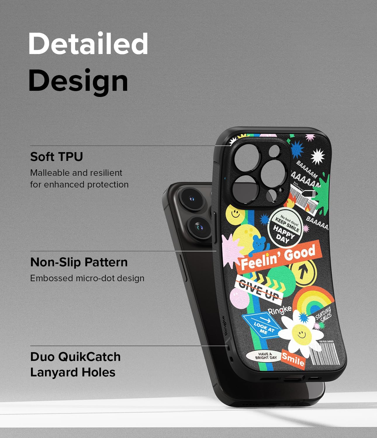 Ringke Onyx Se siente bien en la mano Funda compatible con iPhone 15 Pro Max, tecnología antihuellas, antideslizante, agarre mejorado, a prueba de