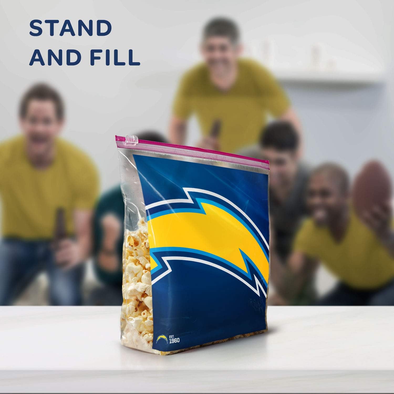 Ziploc Bolsas de almacenamiento con cierre deslizante, con diseño de la NFL, galón, 305557, 1
