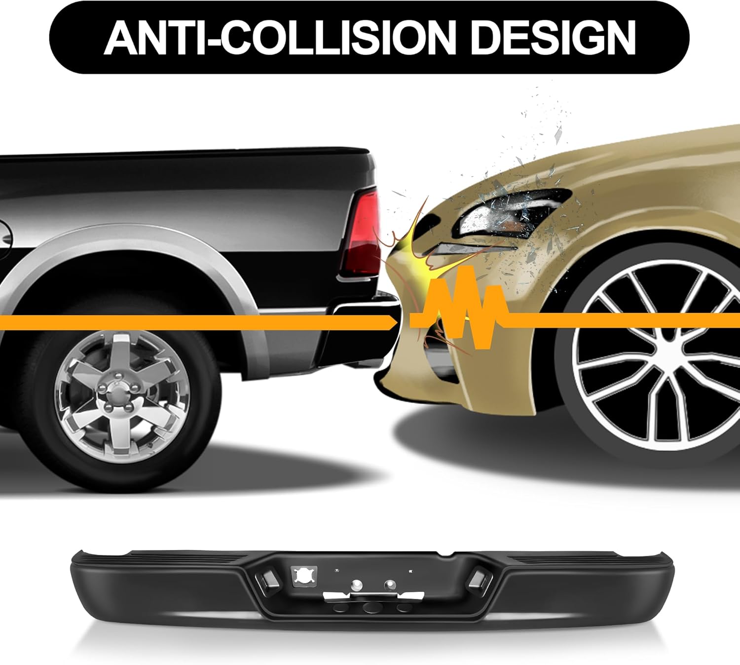 Conjunto de parachoques trasero para Dodge Ram Pickup 04 05 06 2007 2008 Dodge Ram Pickup 04 05 06 07 08 2004-2008 Negro