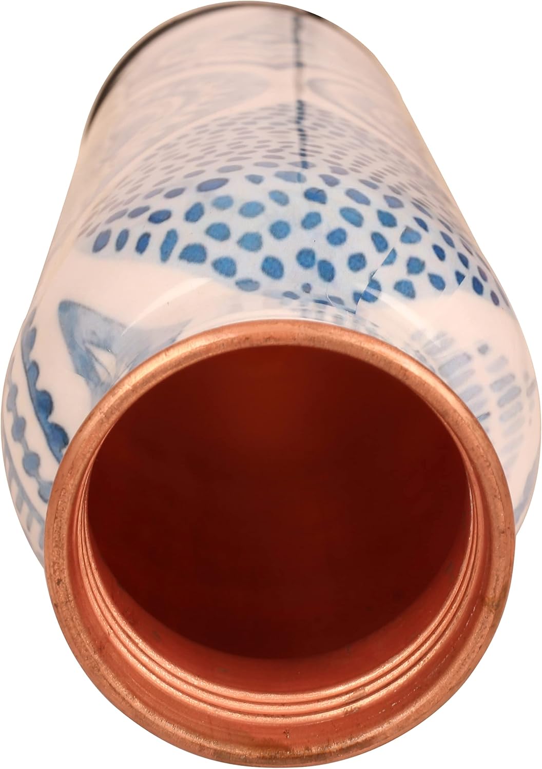 Botella de agua de cobre puro  Hecho a mano  Beneficios para la salud Ayurveda  Grande 35 oz  A prueba de fugas  Fácil de llevar para deportes,