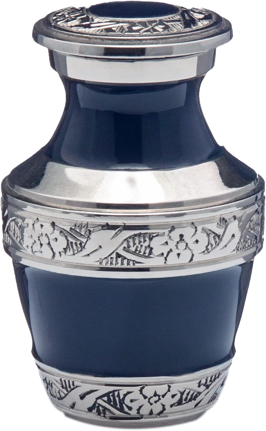 Urnas pequeñas para recuerdo de cenizas humanas  Juego de 1 en azul marino  Mini urnas de cremación  Urna conmemorativa para cenizas con funda,