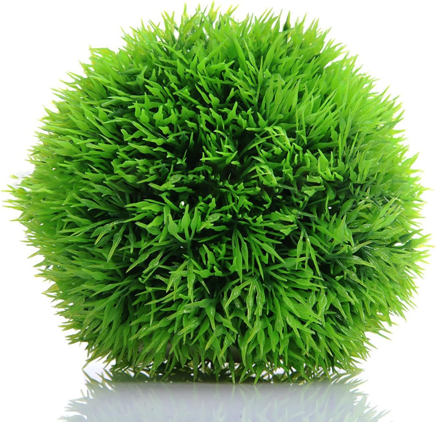 Scceatti Flores sintéticas de seda, bola de césped sintético para exteriores, acuario, decoración de césped, bola de césped de plástico para