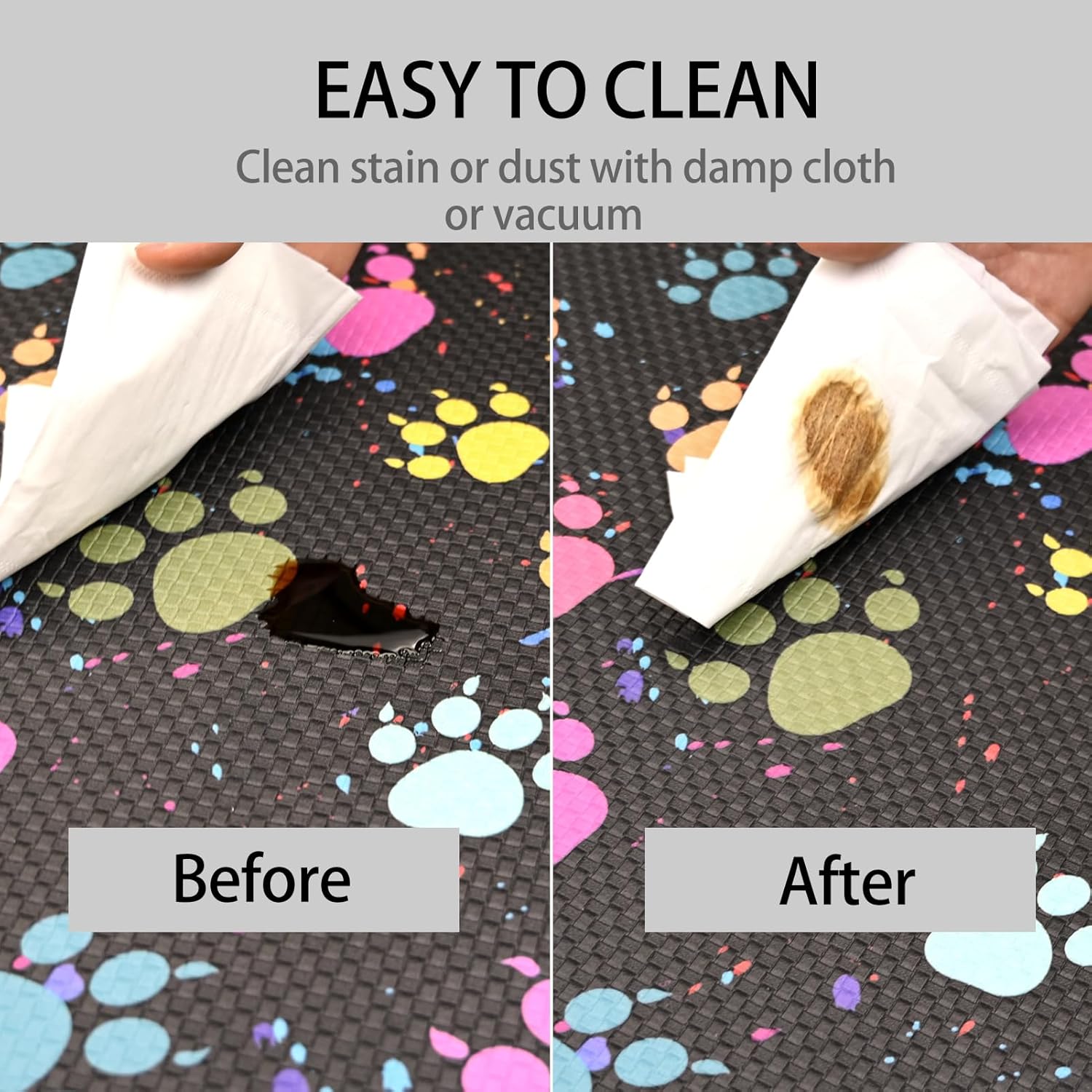 HOMELEPHANT Puppy Paws – Tapete de cocina 2 piezas acolchado antifatiga, impermeable, antideslizante, ergonómico, cómodo, tapete de pie para cocina,