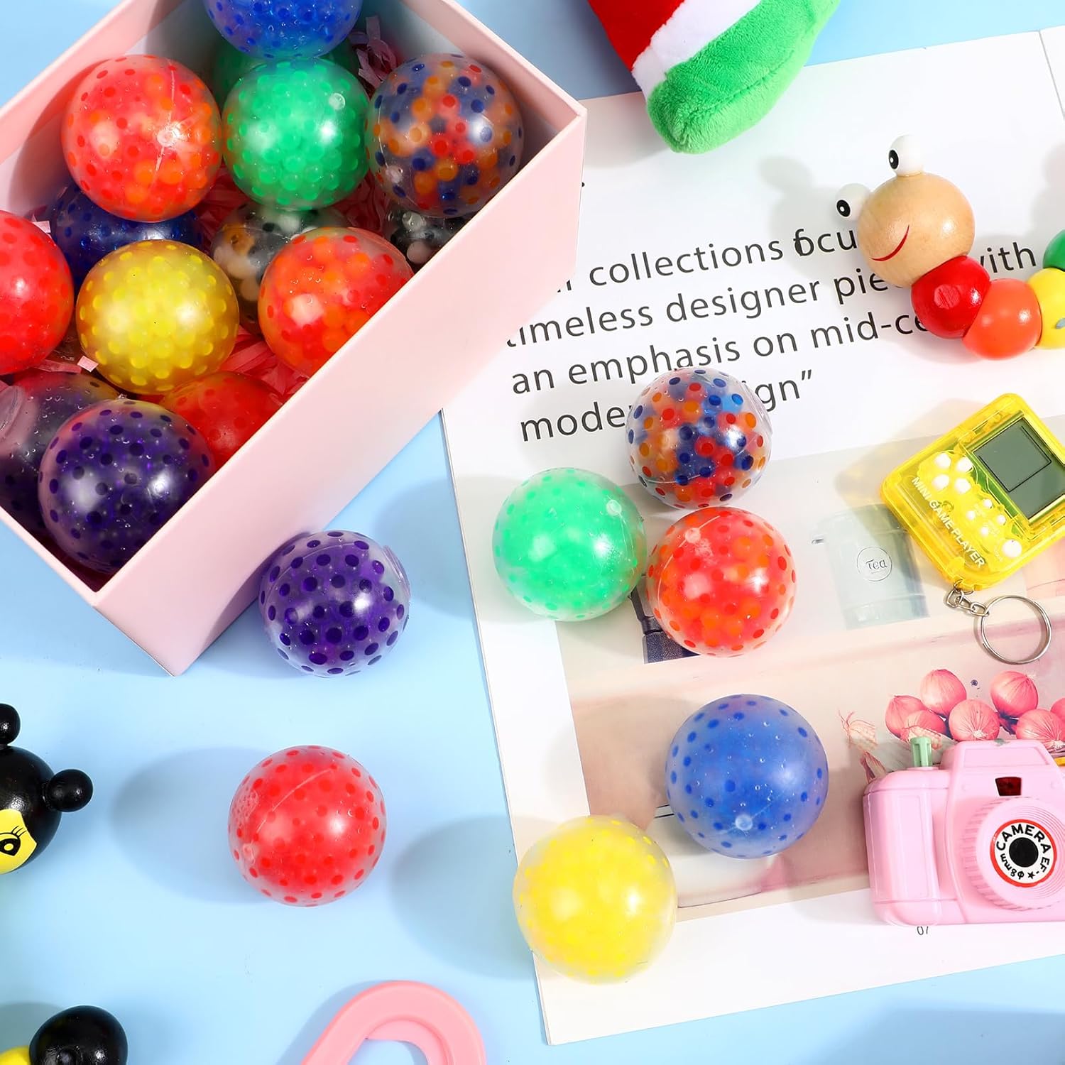 72 cuentas de agua coloridas, bolas de relleno de jarrón multicolor, centro de mesa de boda para plantas en maceta, decoración ornamental para el