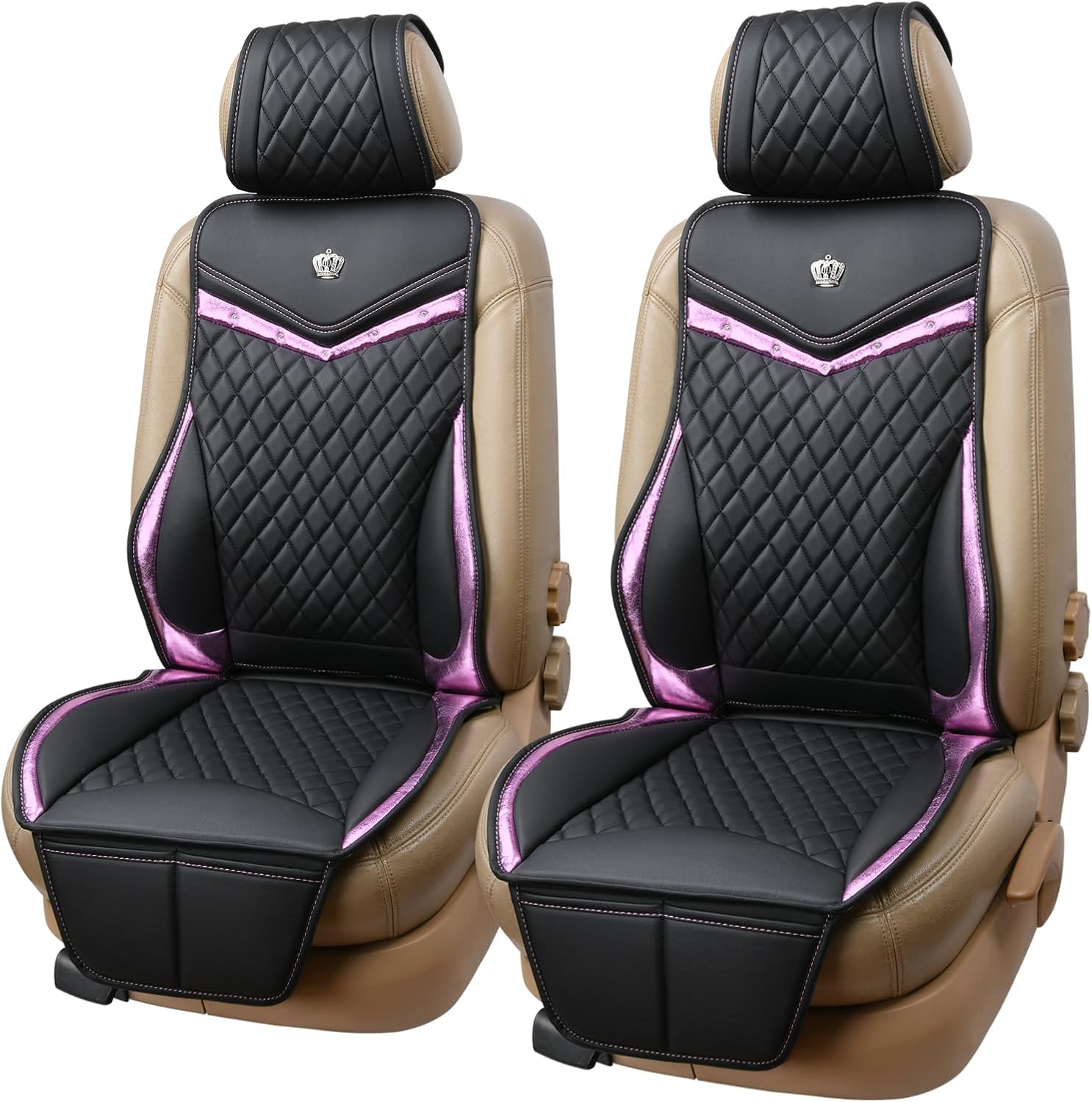 Flying Banner Fundas de asiento de coche, cojines de asiento de lujo, piel sintética, fácil instalación, vehículos antideslizantes de alta calidad