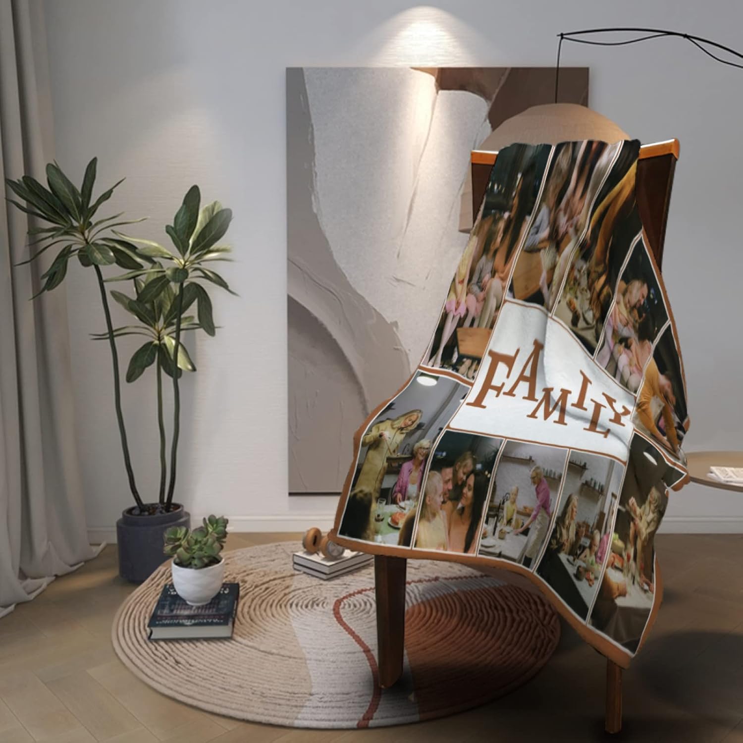 Manta personalizada con fotos, regalos personalizados hecha en Estados Unidos, manta personalizada familiar suave con 10 fotos para mujeres,
