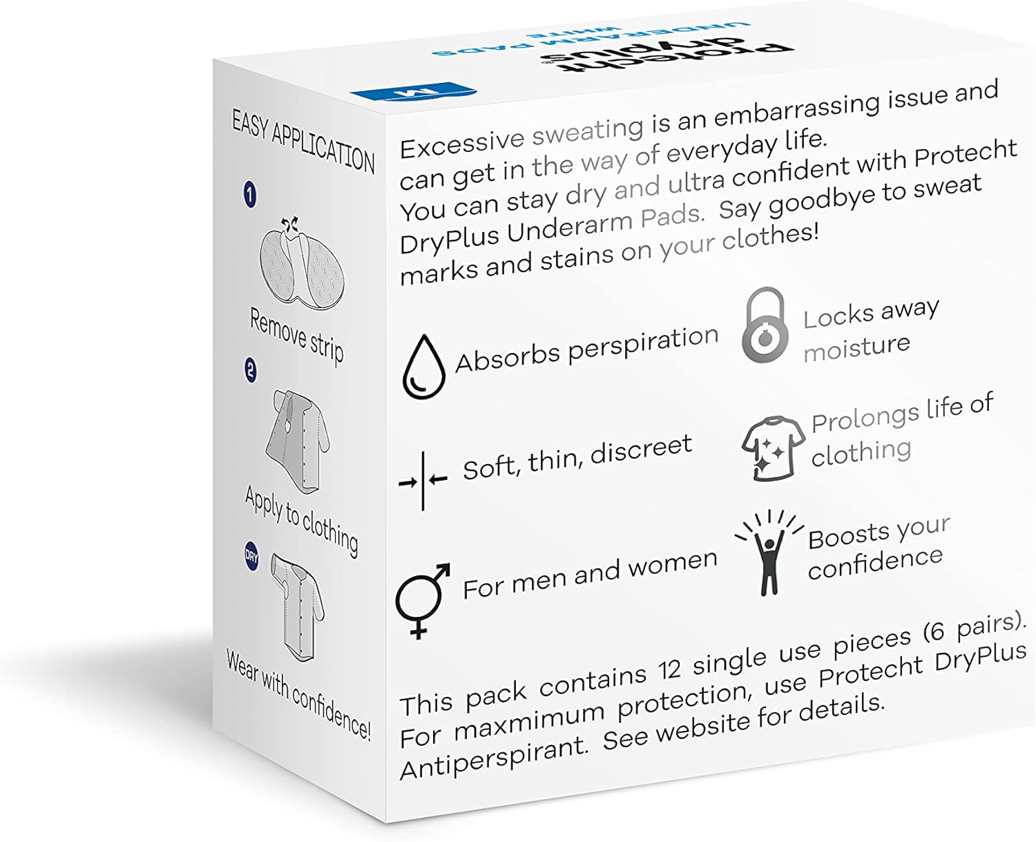 Almohadillas antisudor, invisibles, cómodas, súper absorbentes, autoadhesivas para mantener las axilas secas, de un solo uso para hombres y mujeres,